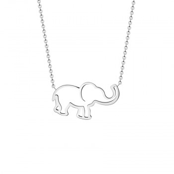 Stainless Steel Gold Chain Origami Elephant Pendant Necklaces For Women Gothic Jewelry 